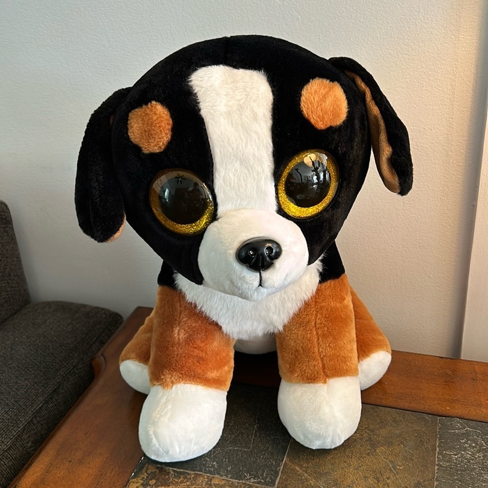 🔥🔥2017 Ty Inc. Beanie Boo Plush Stuffed Animal Roscoe the Dog 15 inches